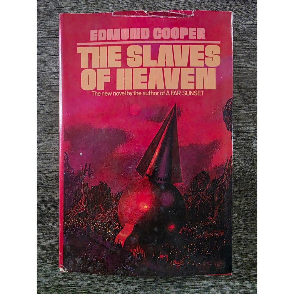 The Slaves of Heaven Edmund Cooper 1974 Sci-Fi Hardcover Book Club Edition Red - Picture 1 of 4